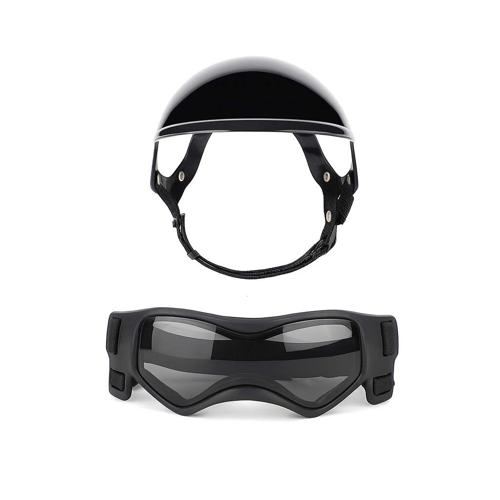 Capacete para Cães com Óculos Anti-UV