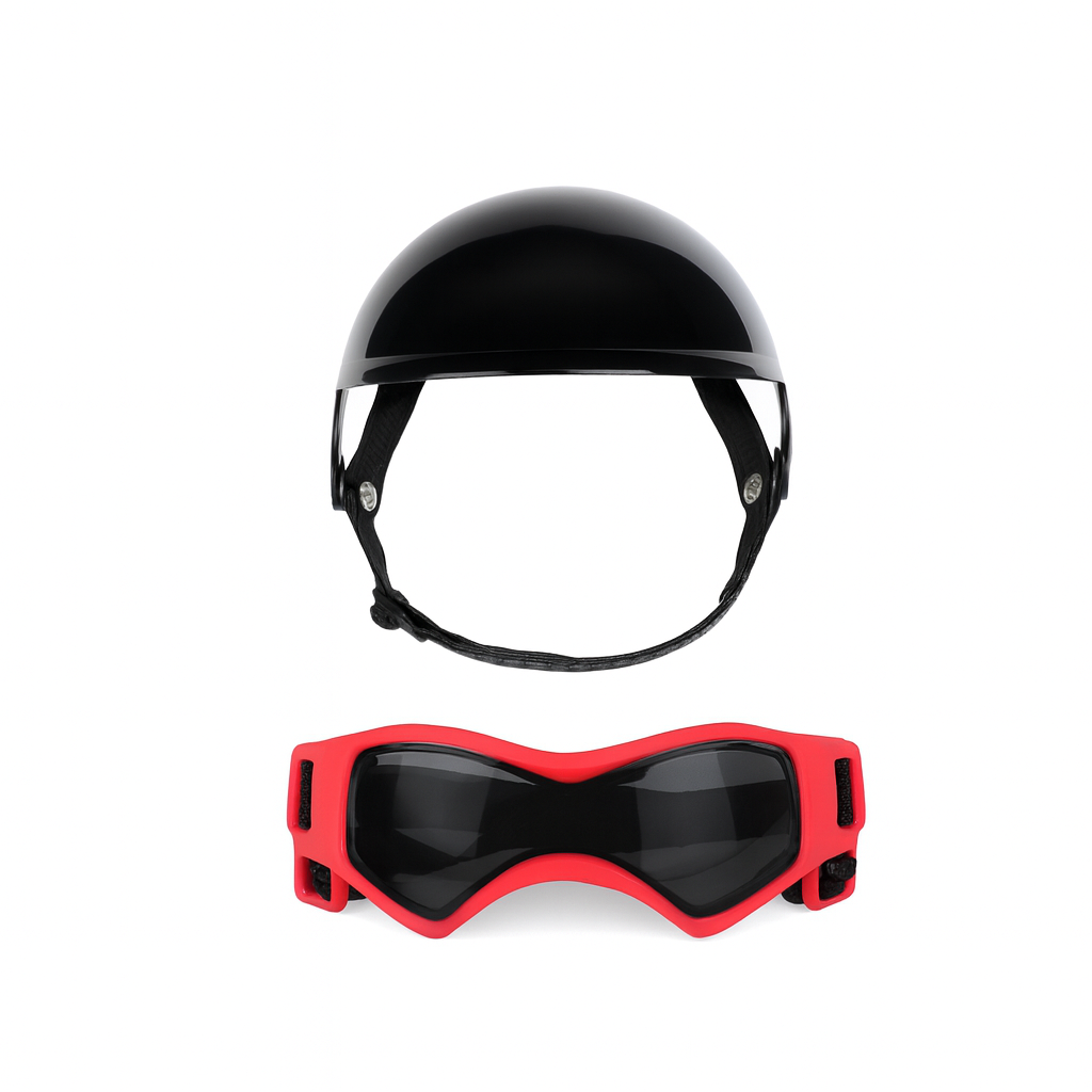 Capacete para Cães com Óculos Anti-UV