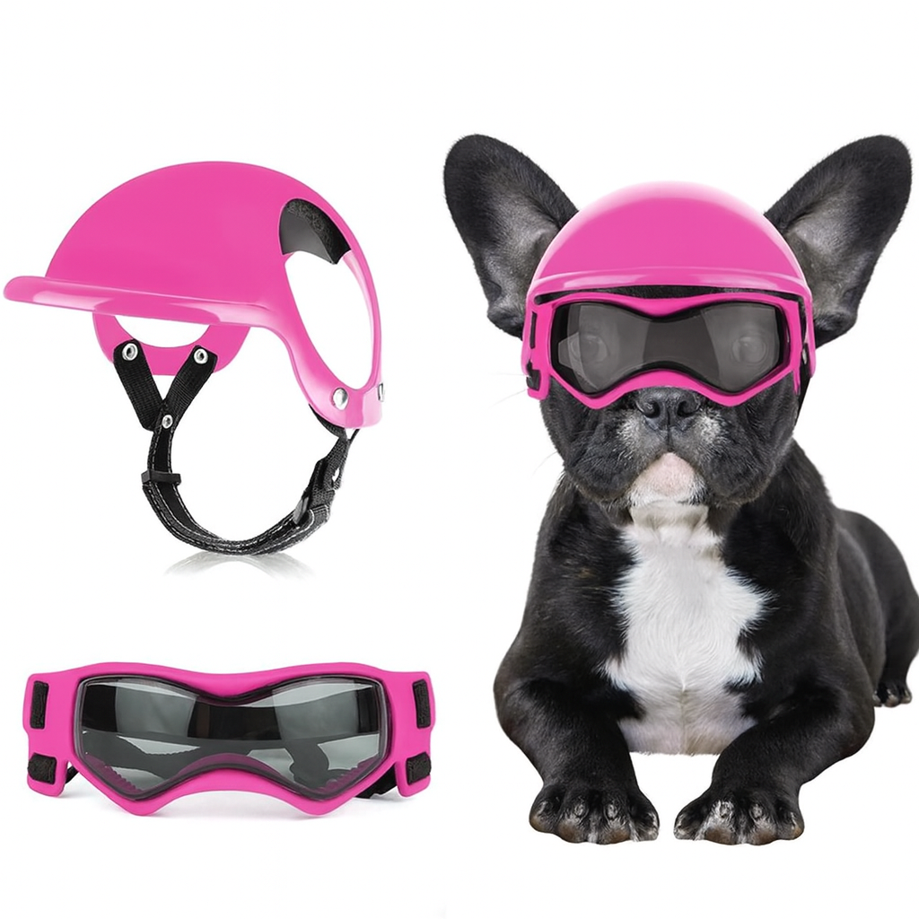 Capacete para Cães com Óculos Anti-UV