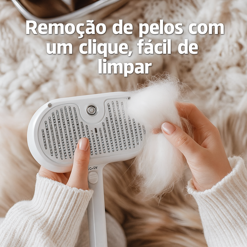 Pente massageador a vapor