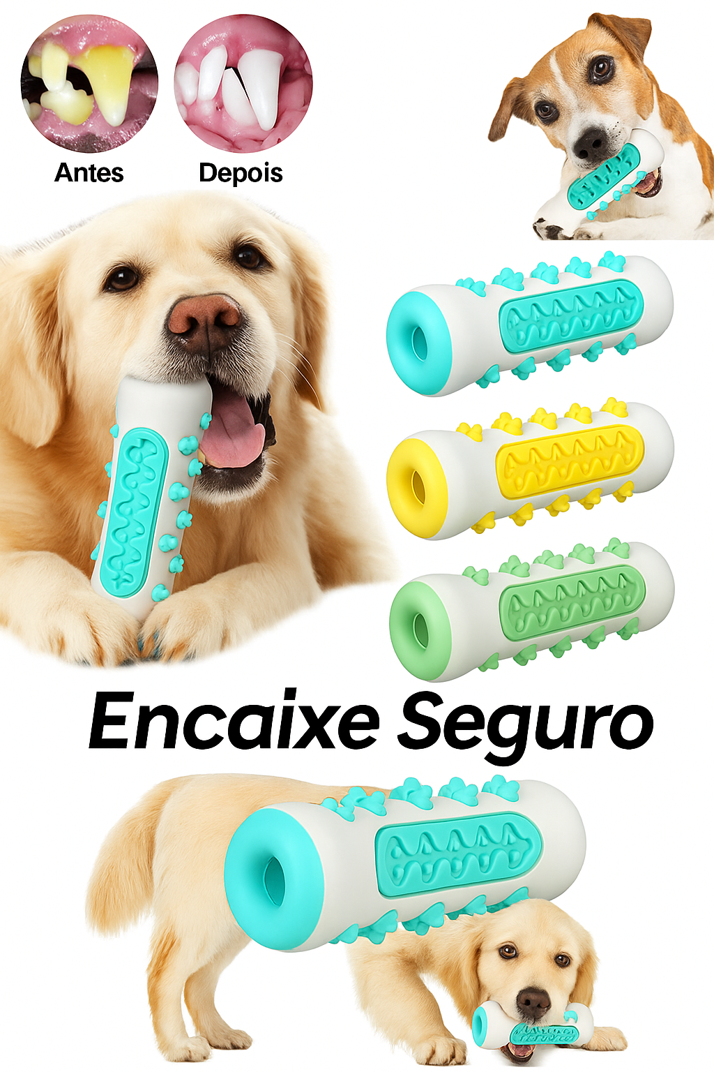 Brinquedo de mastigar 2 em 1