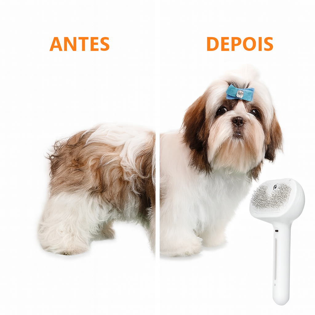 Pente massageador a vapor