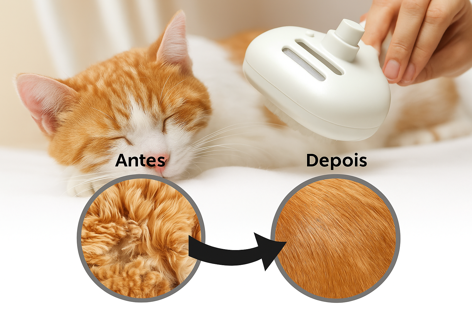 Pente massageador a vapor