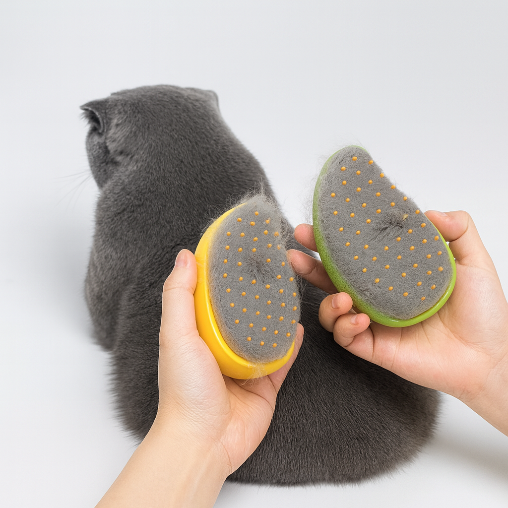 Escova 3 em 1 com Spray Anti-Estática para Pets – Recarregável e Macia